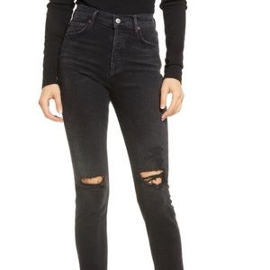 Agolde Sophia blk skinny crop SZ-24